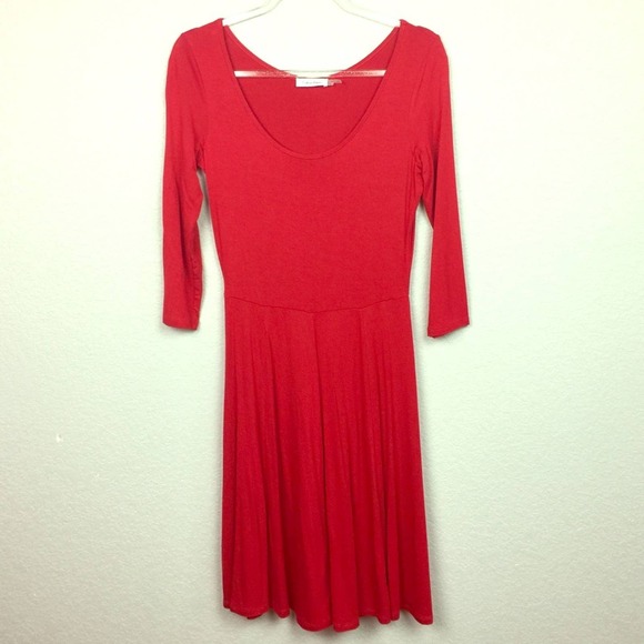 CALVIN KLEIN Bright Red Dress Size 4 - Picture 1 of 5